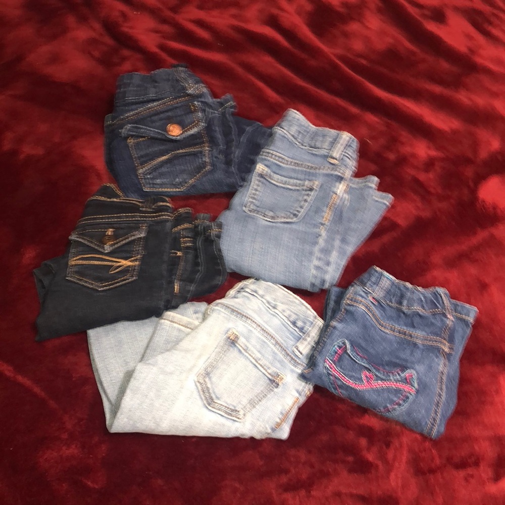 Kids Denim Jeans Set - Blue and Light Blue